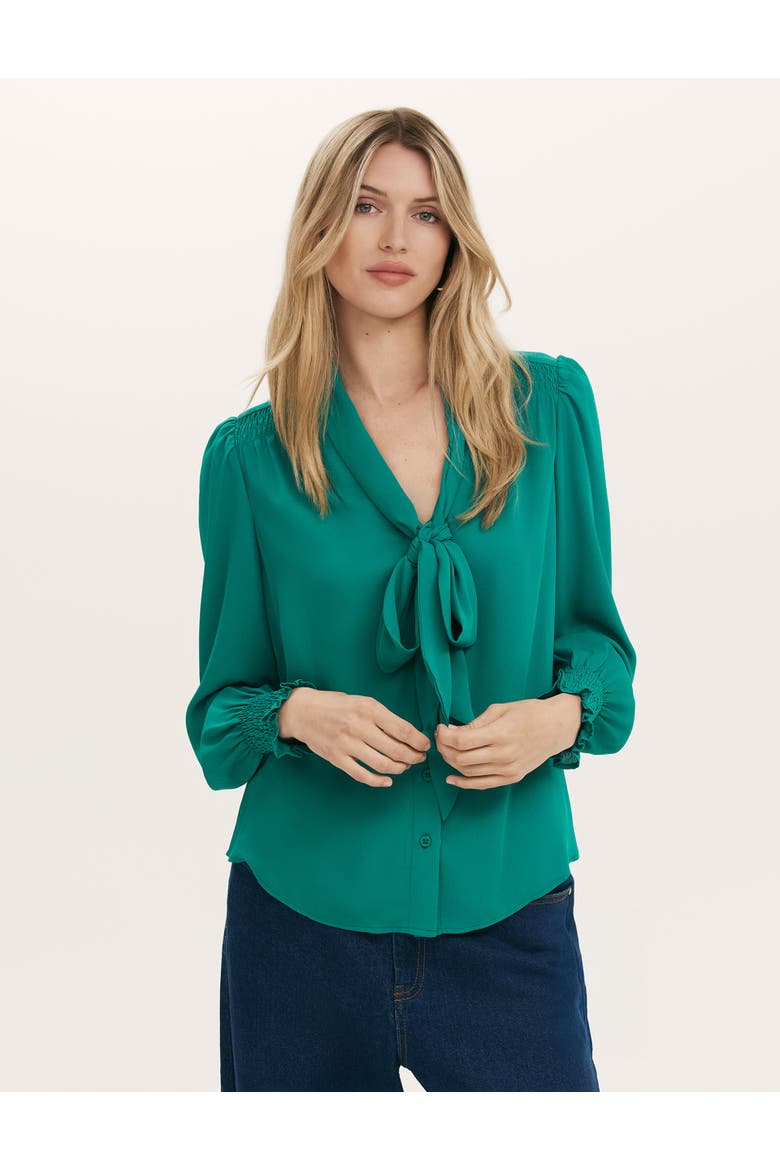 Mavis Chiffon Blouse, Main, color, Turquoise