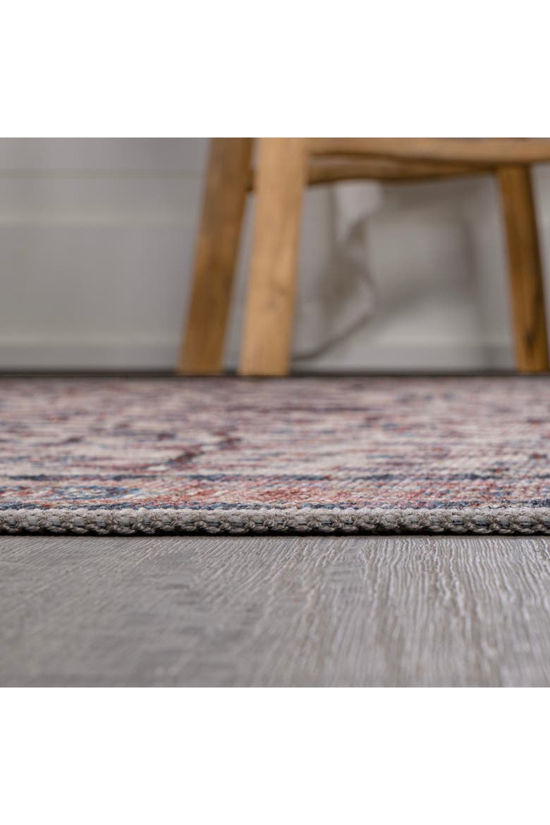 Kemer All-Over Persian Machine-Washable Area Rug, Alternate, color, Beige/Red/Blue
