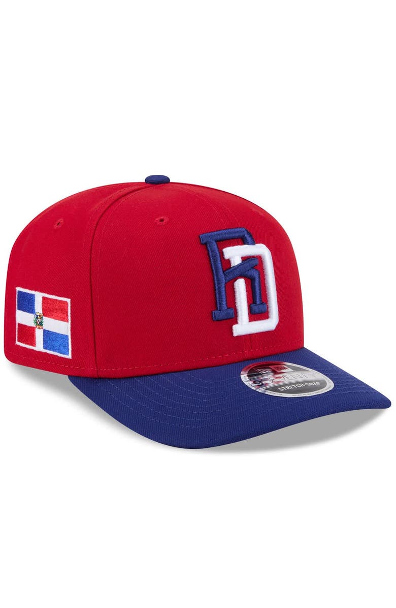 New Era Men's New Era  Red/Blue Dominican Republic Baseball 2026 World Baseball Classic 9SEVENTY Adjustable Hat, Main, color, Red
