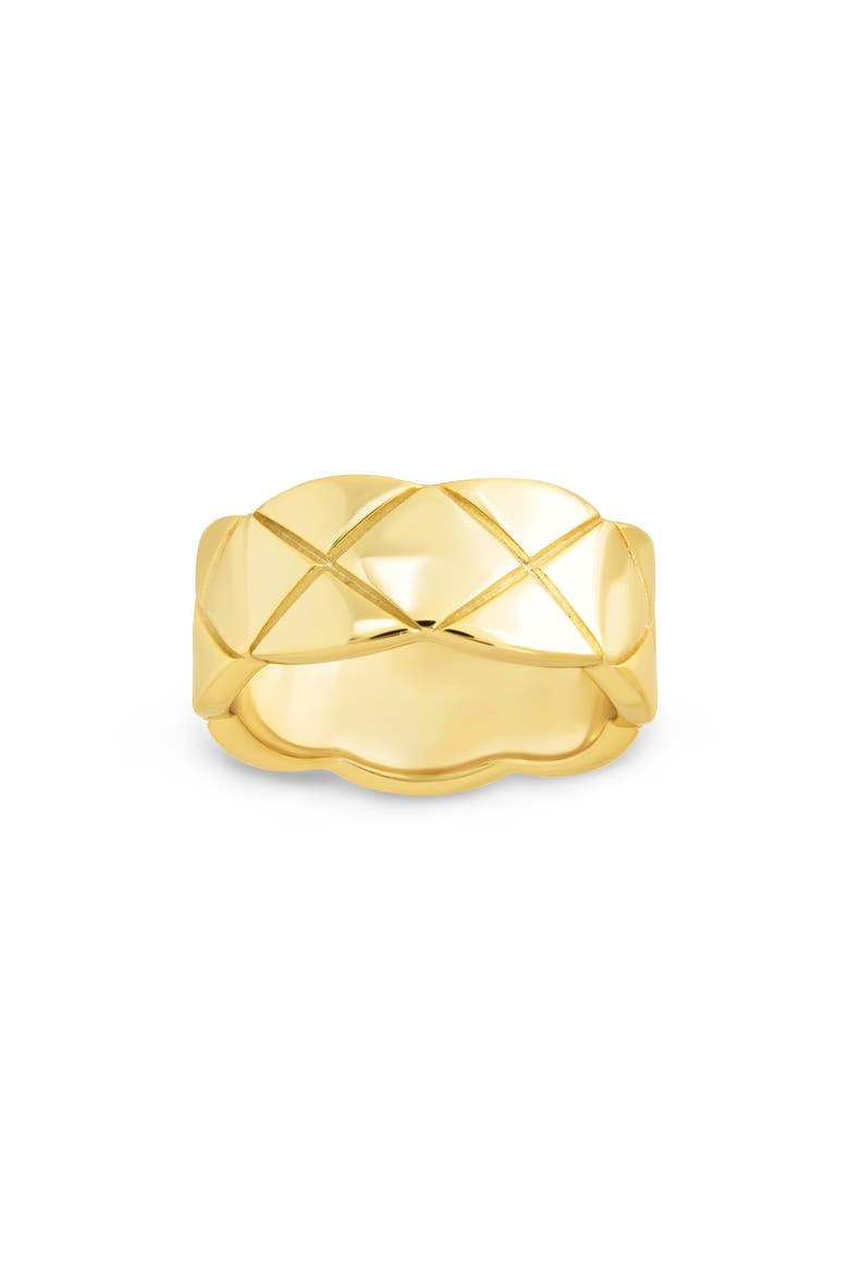Audrey Quilted Ring, Main, color, GOLD