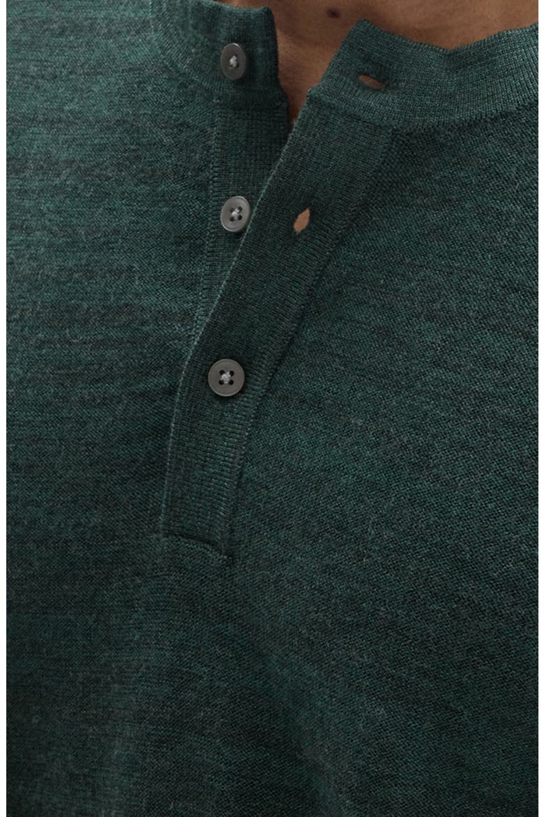 Aranda Merino Wool Henley Sweater, Alternate, color, FOREST RIVER