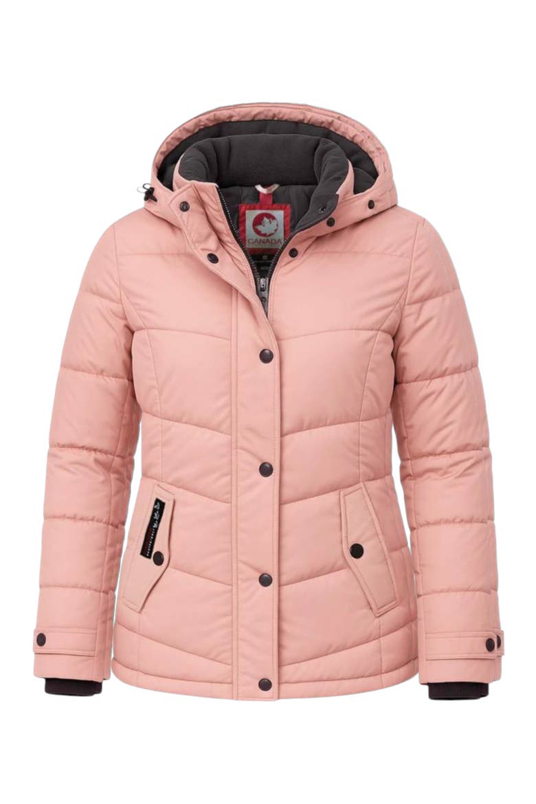 Women's Quilted Winter Jacket, Main, color, Dusty Rose