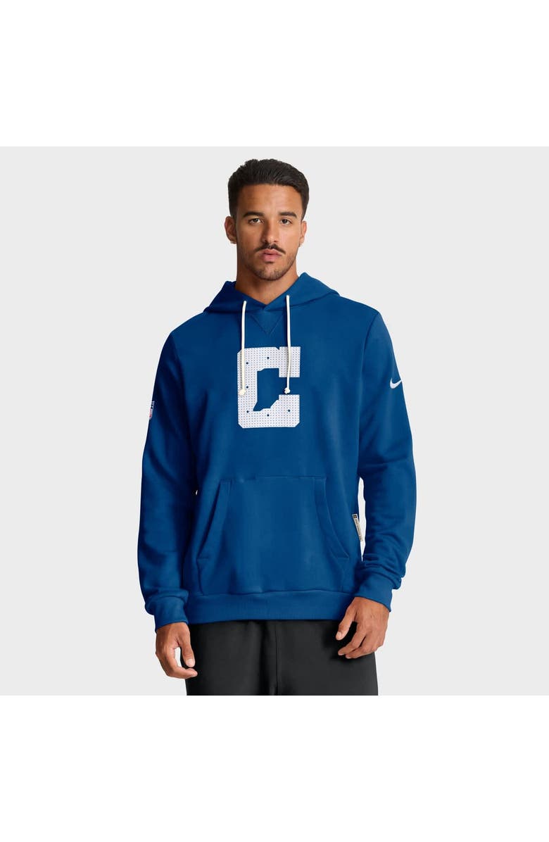 Nike Men's Nike Royal Indianapolis Colts Sideline Standard Issue Initial Home Dri-FIT Hoodie, Alternate, color, Royal