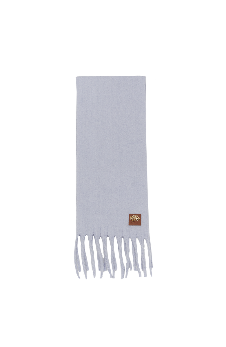 Fable England Cosy Blue Boucle Scarf, Alternate, color, Ice Blue