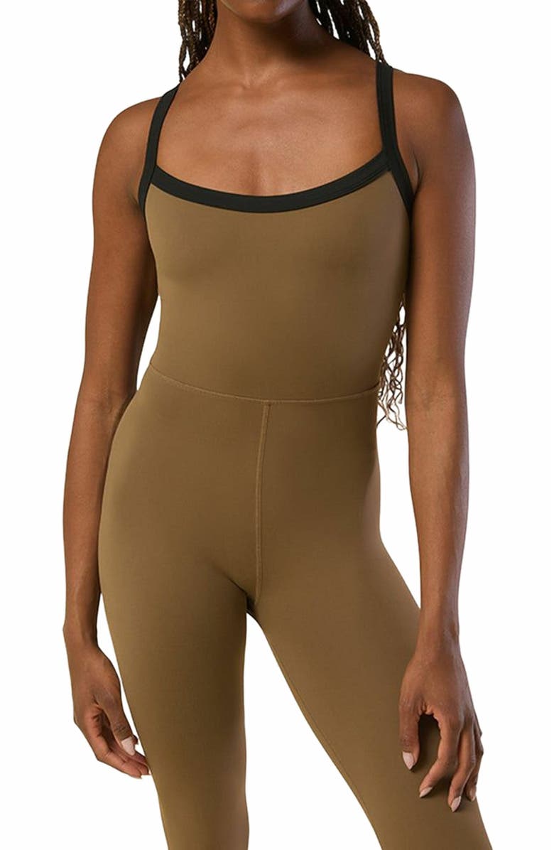 WeWoreWhat Contrast Strap Jumpsuit, Alternate, color, 