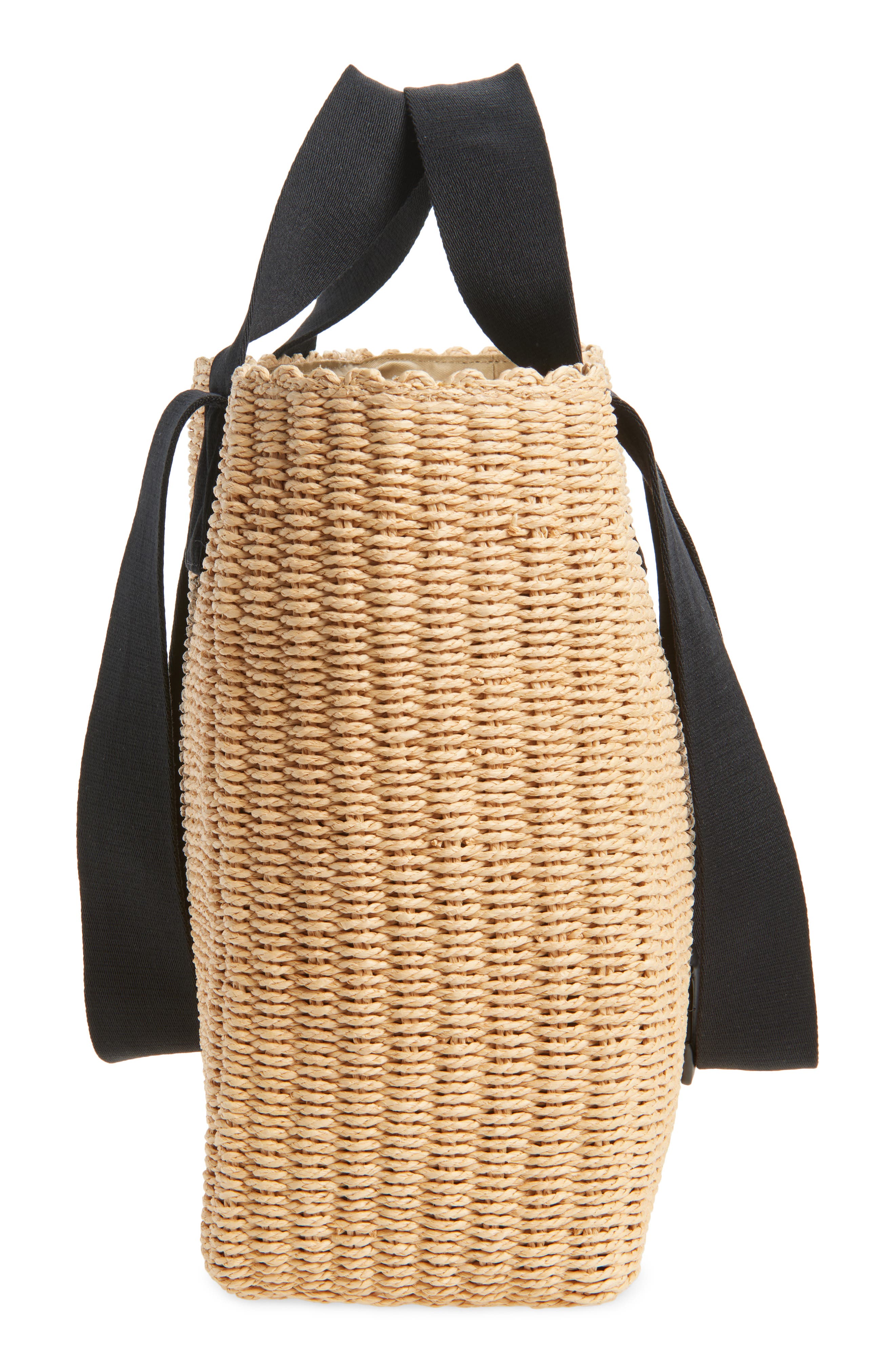 AllSaints Izzy Straw Tote, Alternate, color, Natural