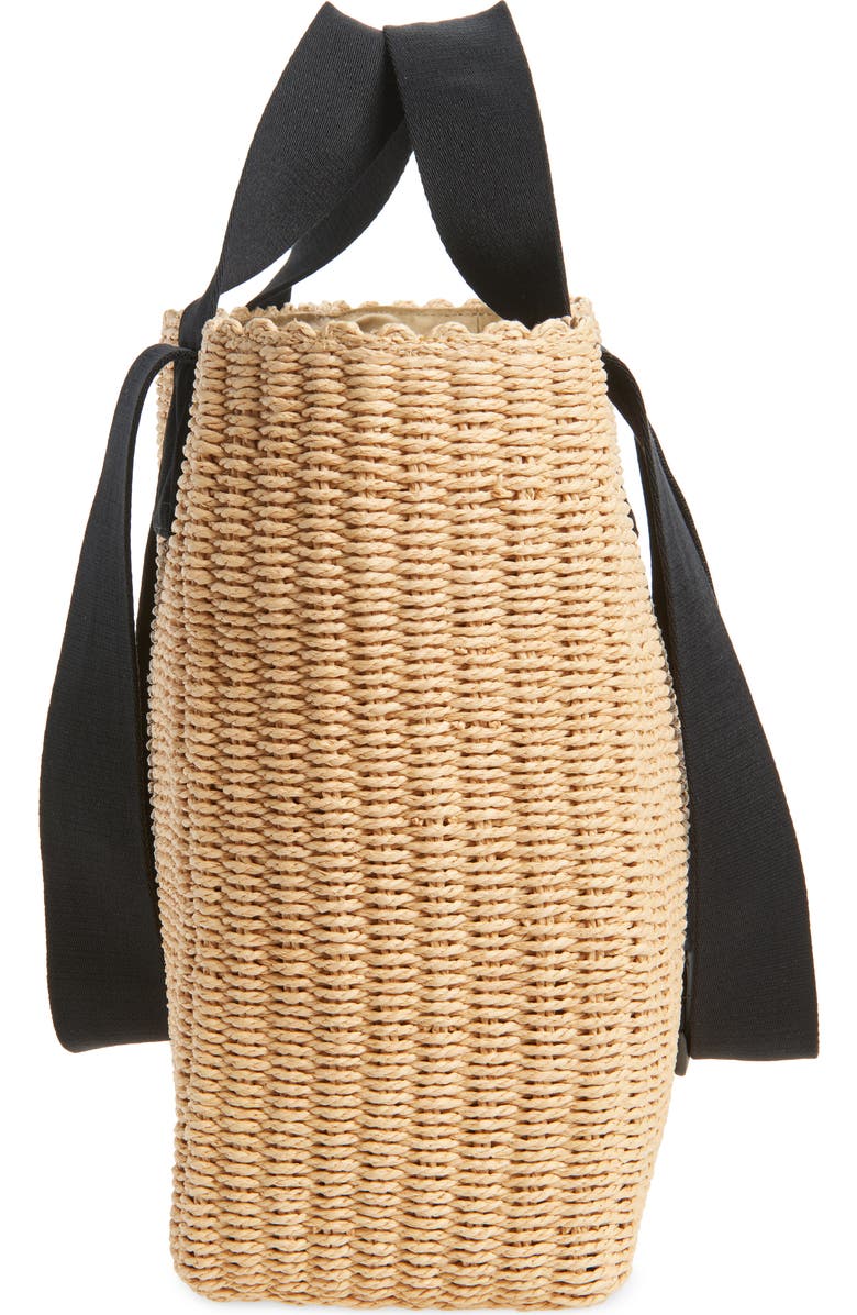 AllSaints Izzy Straw Tote, Alternate, color, Natural