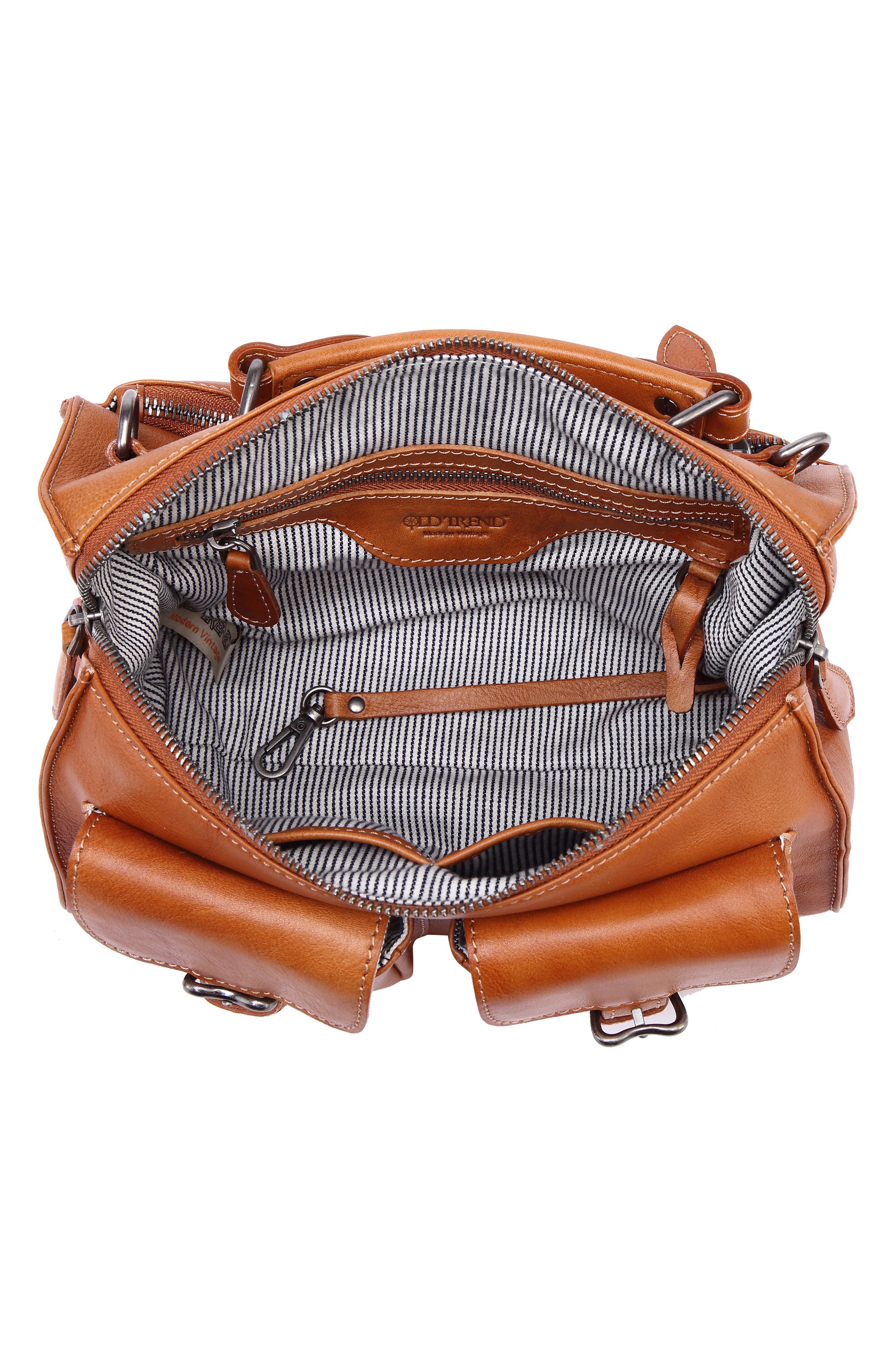 OLD TREND Las Luna Leather Crossbody Bag, Alternate, color, Chestnut