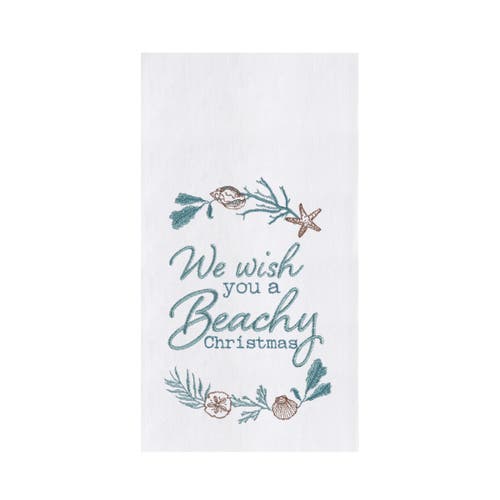 C & F Home C&f Home Beachy Christmas Towel In White