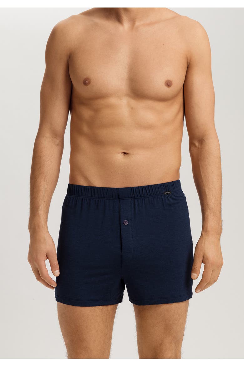 Casuals Single Jersey Boxers With Button Fly, Alternate, color, Deep Navy