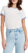 Favorite Daughter The Collegiate Chest Logo Ringer T-Shirt