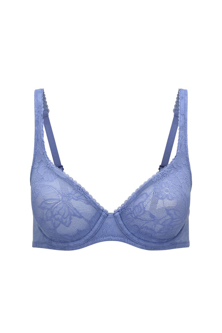 Winona Unlined Full Coverage Bra, Alternate, color, Medium blue