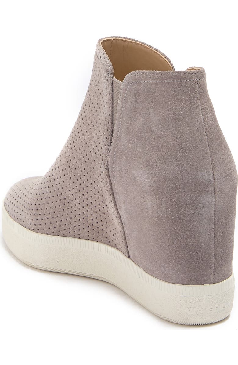 Via Spiga Savine Wedge Suede Sneaker, Alternate, color,