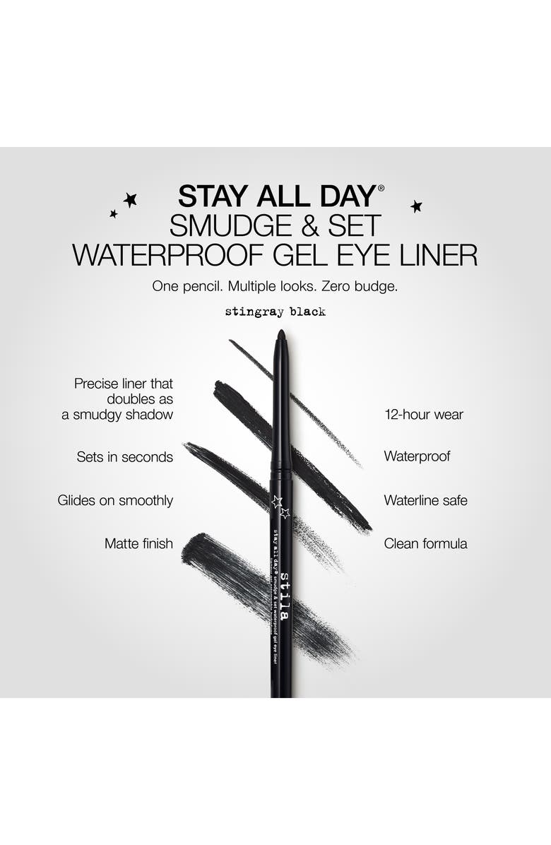 Stila Stay All Day<sup>®</sup> Smudge & Set Waterproof Gel Eyeliner, Alternate, color, Stingray Black