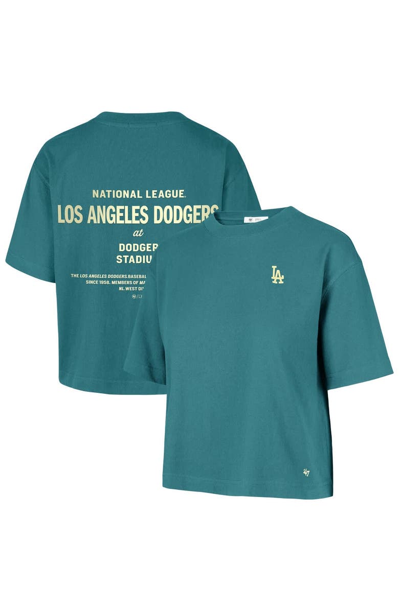 '47 Women's '47 Teal Los Angeles Dodgers Contemporary Basics Leon City T-Shirt, Main, color, Teal