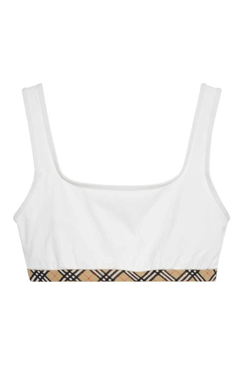 Samphire Check Trim Bikini Top, Alternate, color, CHALK