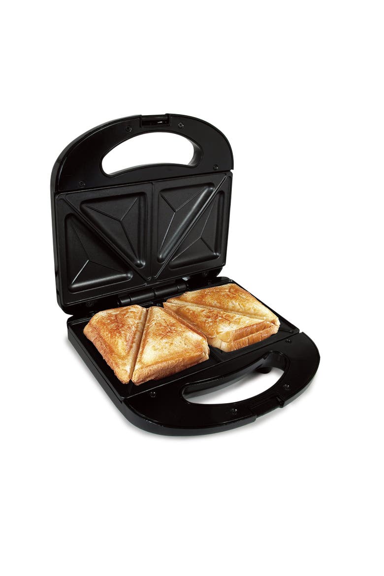 Compact Nonstick Electric Sandwich Grill, Alternate, color, Black