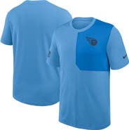 Nike Men's Nike Light Blue Tennessee Titans Sideline UV Performance Coach Shirt