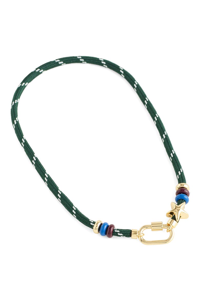 Carabiner Paracord Charm Necklace, Alternate, color, EVENING SPRUCE