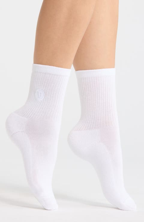 Logo Embroidered Quarter Socks
