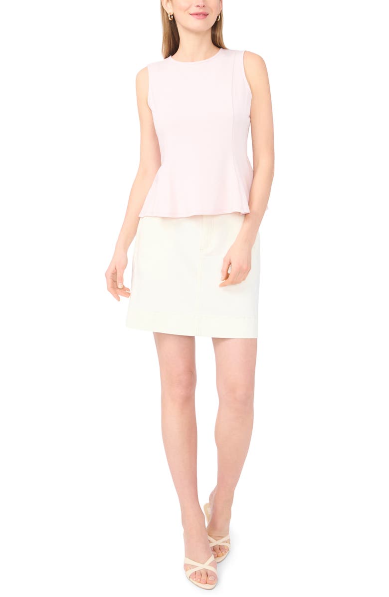 Vince Camuto Cotton Blend Peplum Tank, Alternate, color, Pink Lilac
