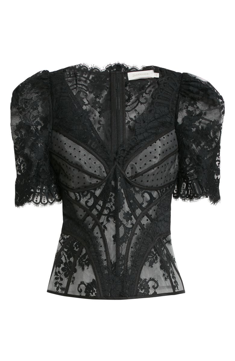Zimmermann Zimmerman Dancer Lace Puff Sleeve Blouse, Alternate, color, 