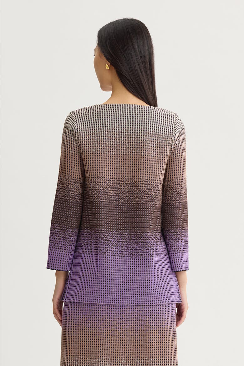 Ombre Jacquard Knit Tunic, Alternate, color, Sunset Purple/Dark Umber