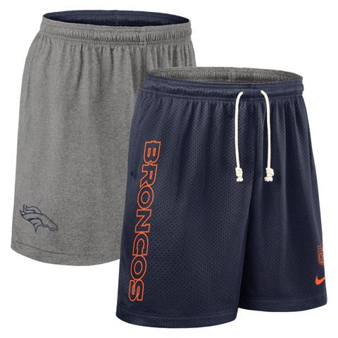 Men's Nike Navy Denver Broncos Sideline Reversible Performance Shorts