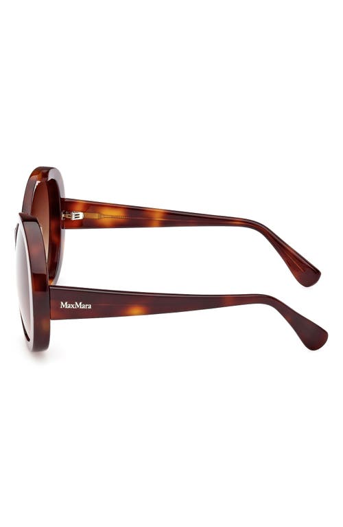 Max Mara 54mm Gradient Round Sunglasses In Brown