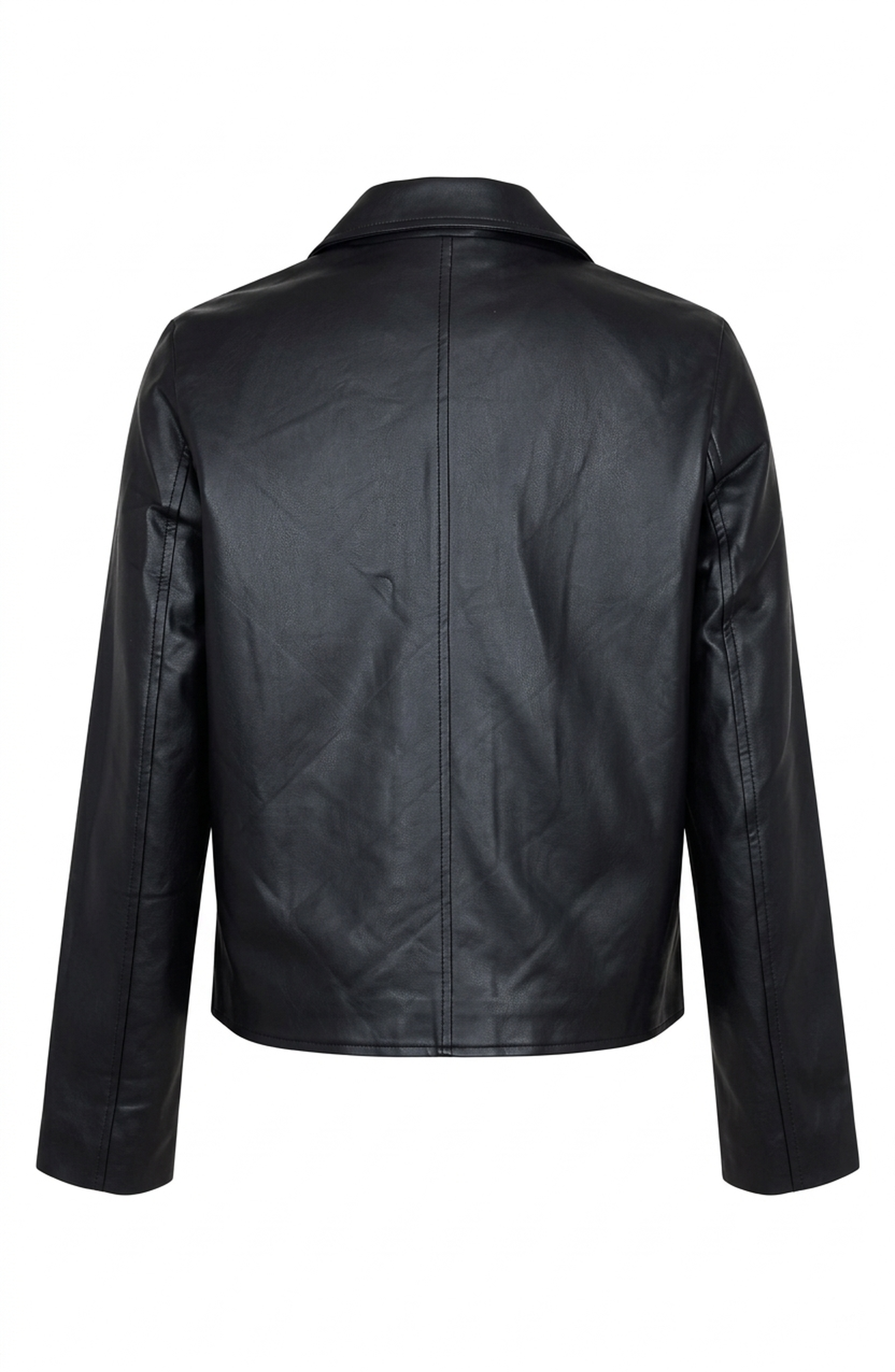 Modenaire Leather Button Front Jacket — фото 7