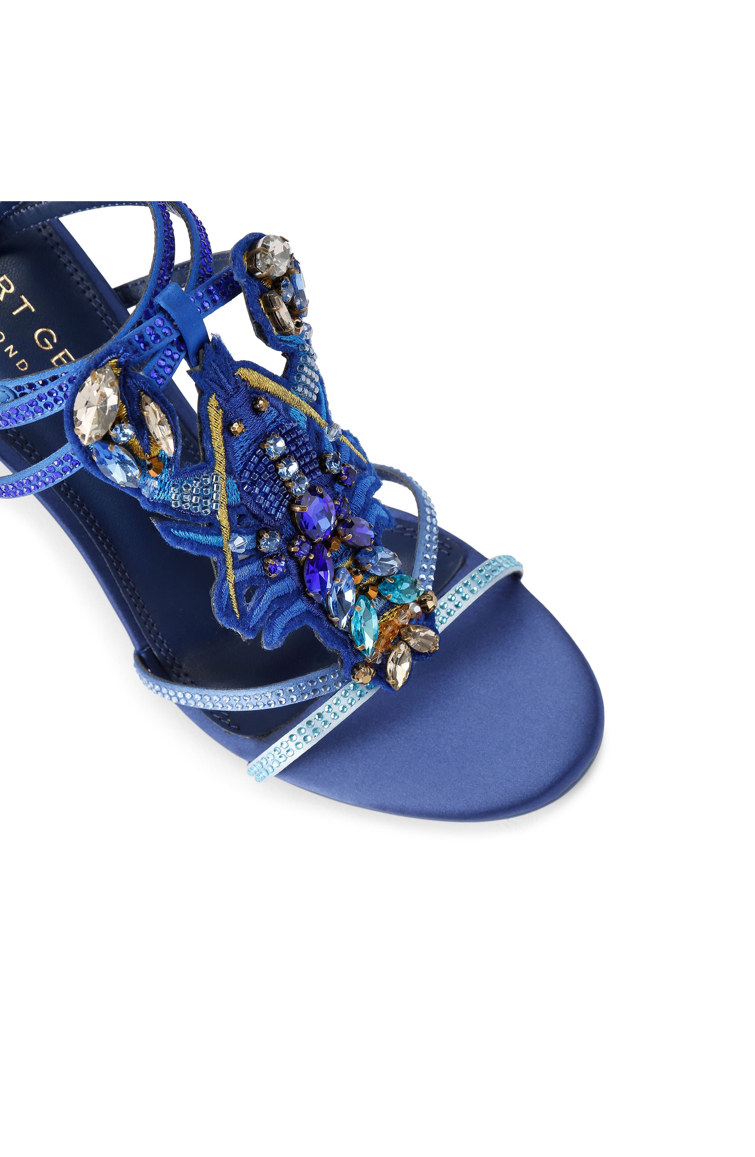 Kurt Geiger London Lobster Ankle Strap Satin Sandal, Alternate, color, 