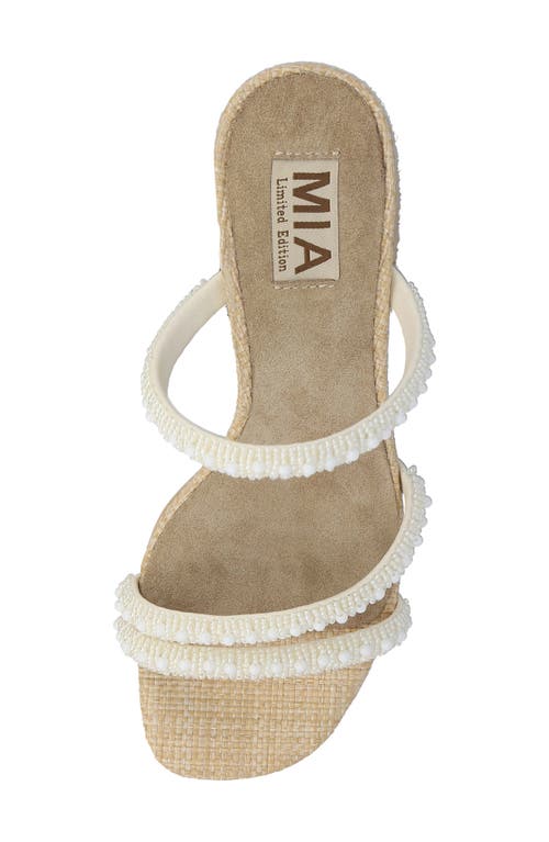 Mia Inara Strappy Block Heel Sandal In Bone