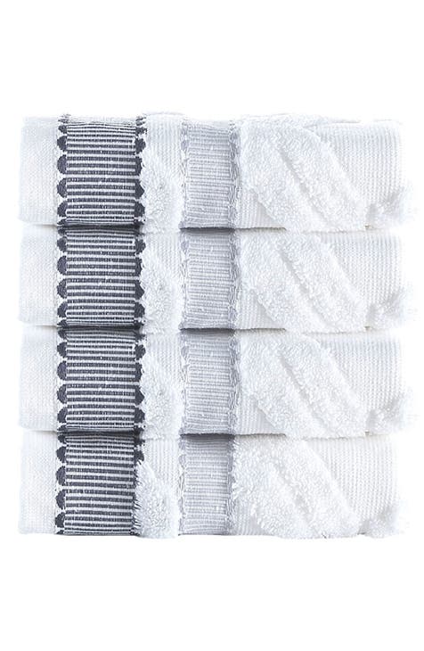 Large Square 4-Pack Turkish Cotton Washcloths