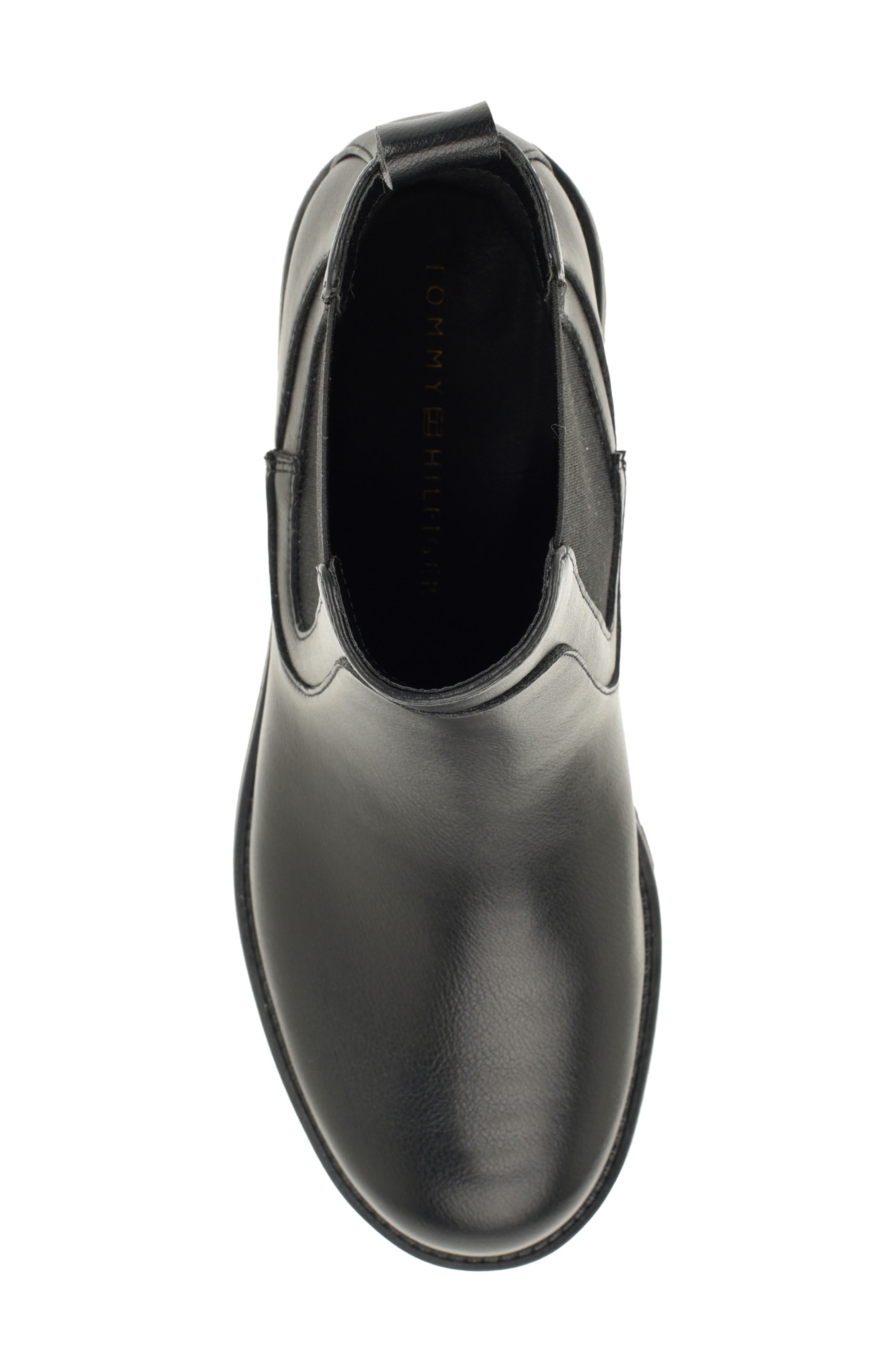 Valma Faux Leather Chelsea Boot, Alternate, color, BLACK