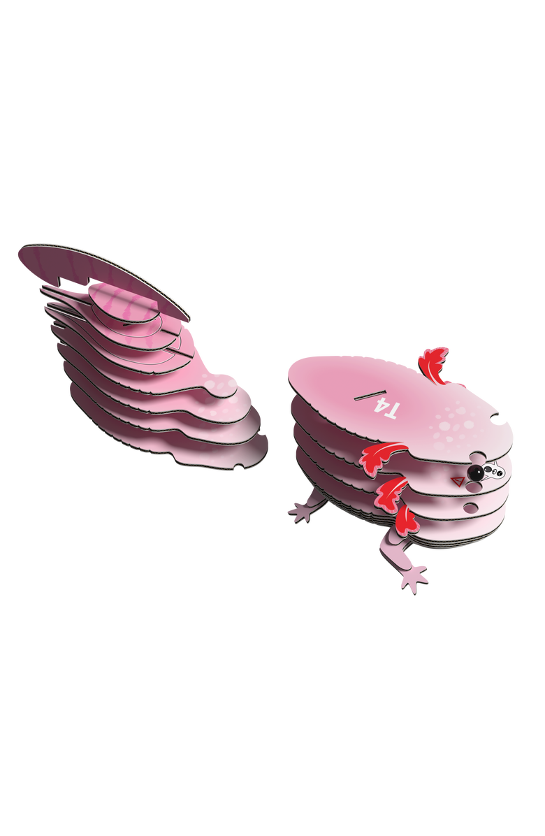 Eugy Puzzles Axolotl 3D Puzzle - contains 25 puzzle pieces, Alternate, color, NO COLOR