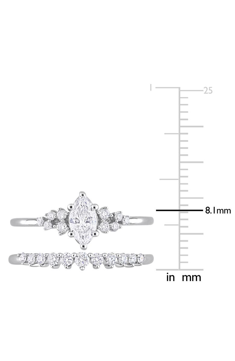 Julianna B. Diamond Marquise Bridal Ring Set 14k, Alternate, color, 14K White Gold