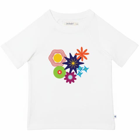 Kids' Organic Cotton Flowers Graphic T-Shirt
