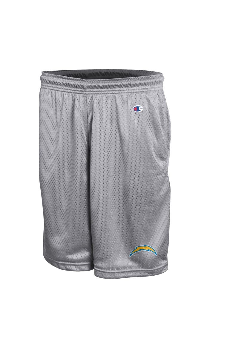 Men's Champion Gray Los Angeles Chargers Classic Mesh Shorts, Alternate, color, Gray