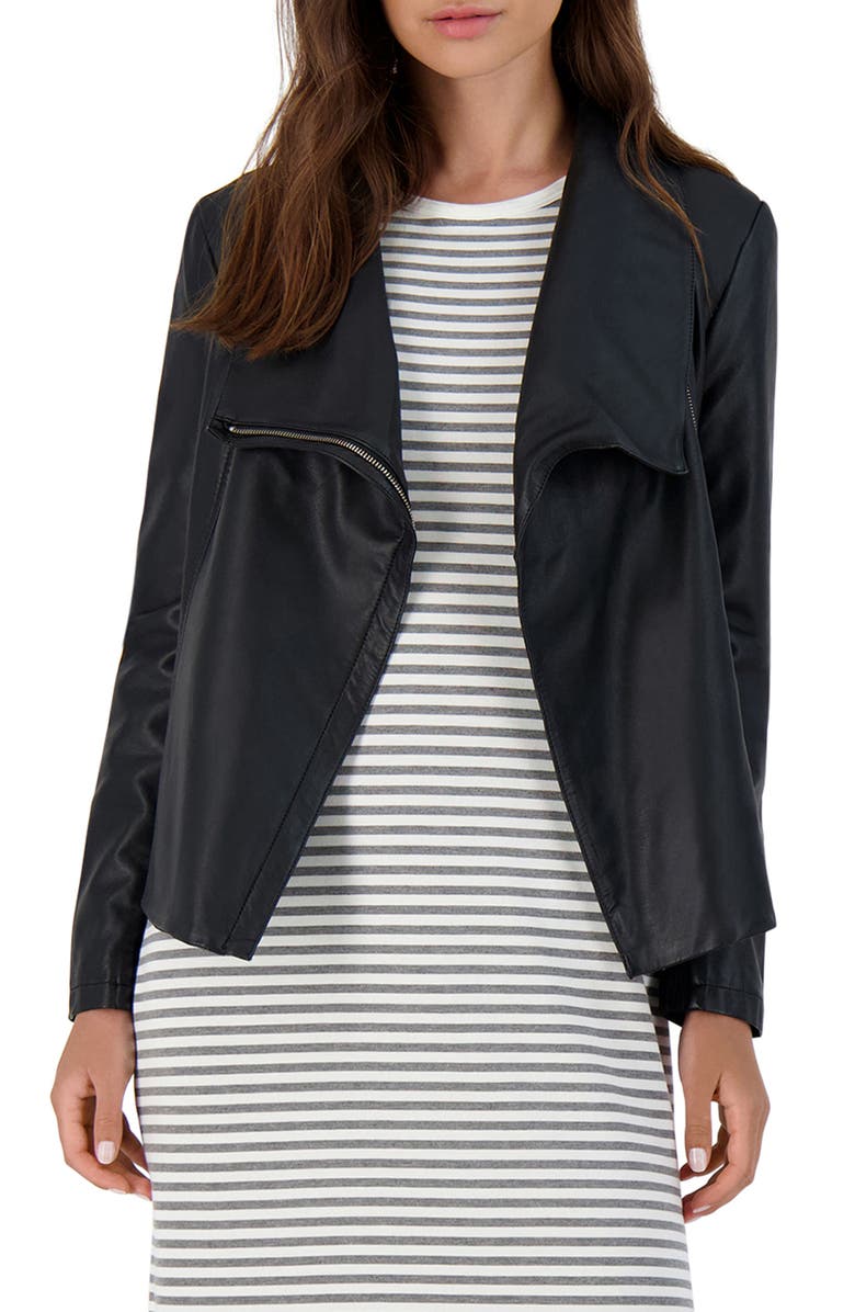 BB Dakota by Steve Madden BB Dakota Up to Speed Faux Leather Moto Jacket, Main, color,