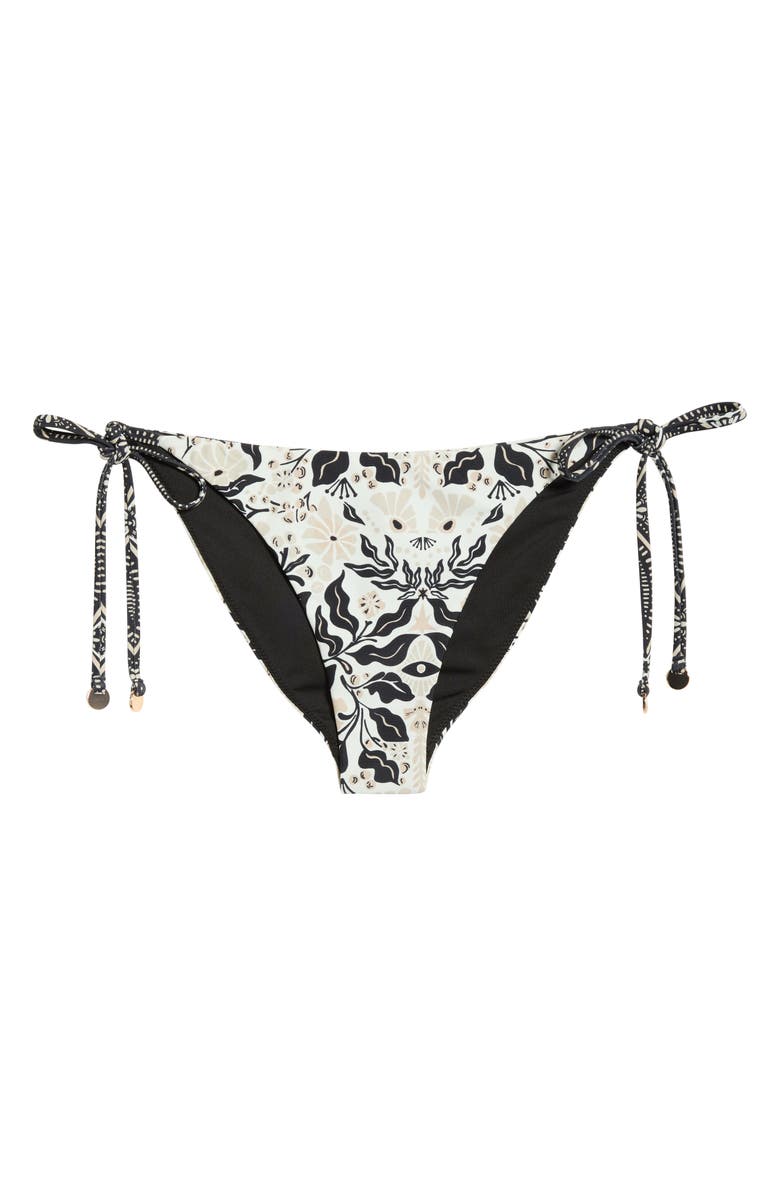 Ramy Brook Benni Side Tie Bikini Bottoms, Main, color, Black Combo