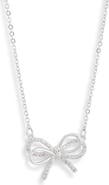 NORDSTROM RACK Cubic Zirconia Bow Pendant Necklace