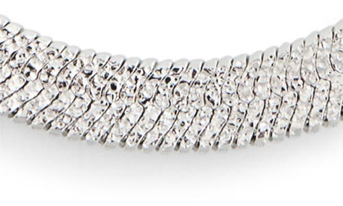 Vince Camuto Flat Snake Chain Necklace In Silvertone