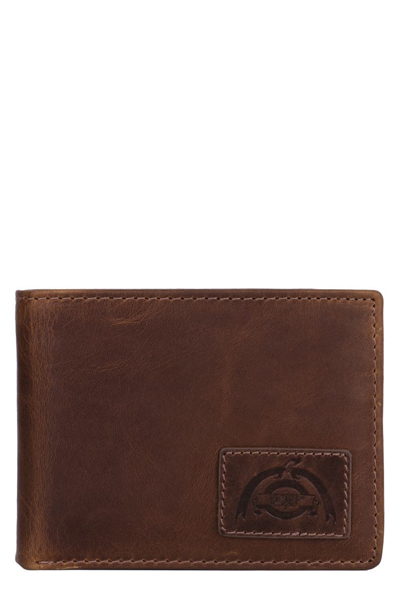 American Lodge Leather Bifold Wallet, Main, color, COGNAC