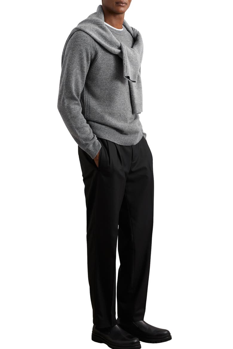 Foulton Wool & Cashmere Sweater, Alternate, color, MID GREY MELANG
