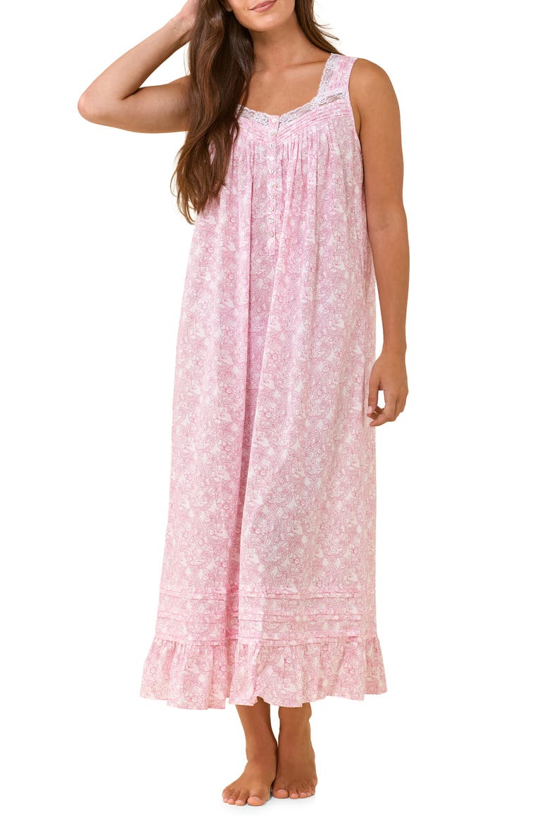 Sleeveless Ballet Nightgown, Main, color, PINK FLR