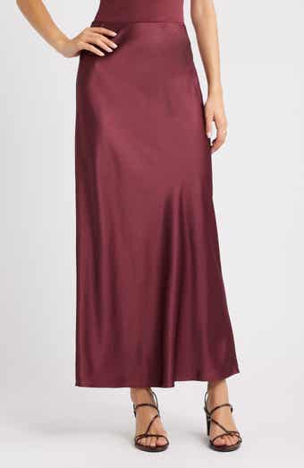 Open Edit Satin Maxi Skirt