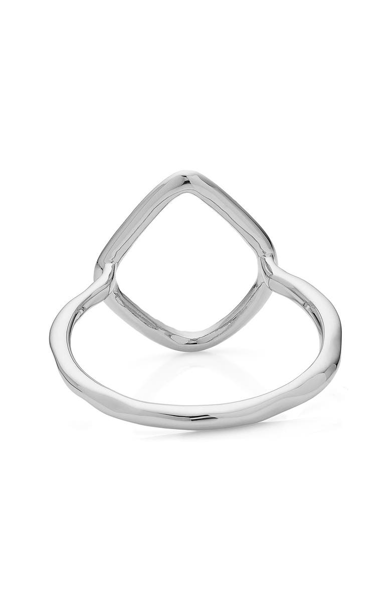 Monica Vinader Riva Diamond Hoop Ring, Alternate, color, Silver