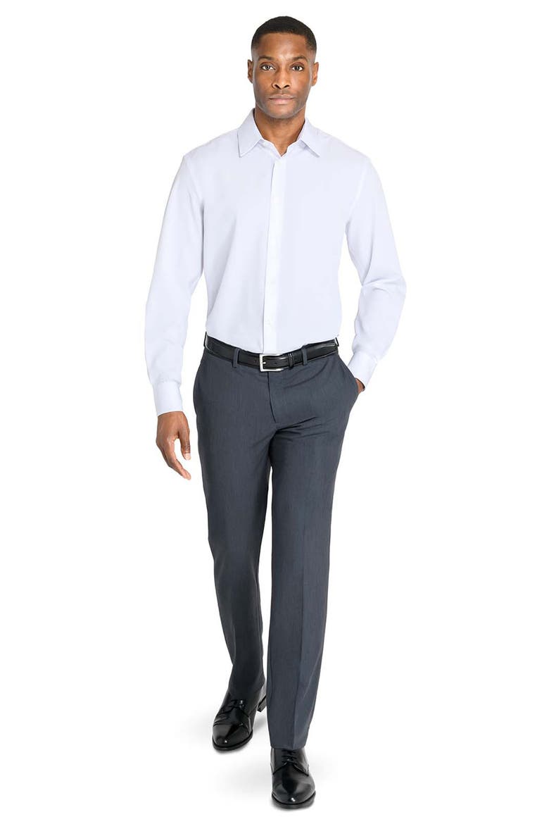 Regular Fit Solid Performance Dress Shirt, Alternate, color, WHITE