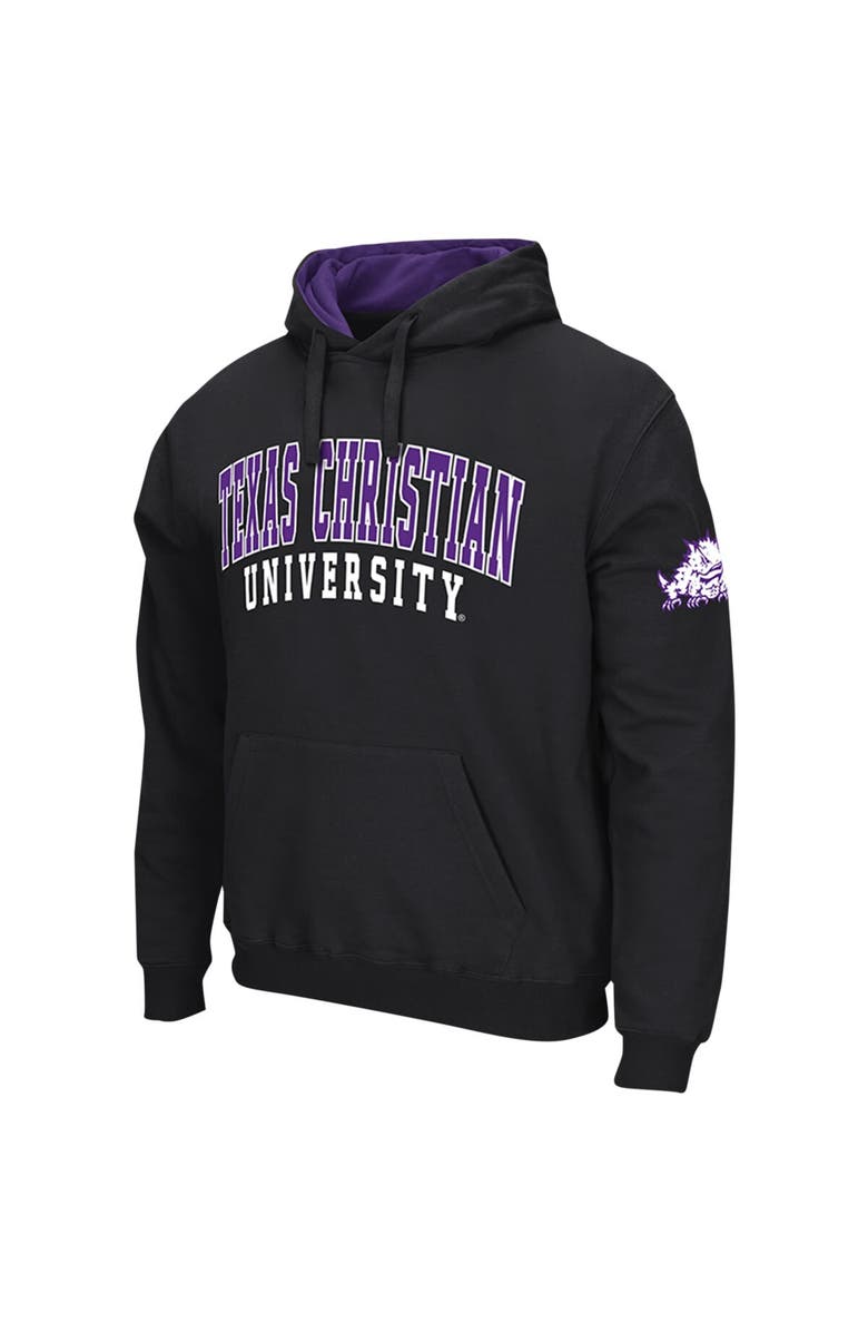 COLOSSEUM Men's Colosseum Black TCU Horned Frogs Double Arch Pullover Hoodie, Alternate, color, Black