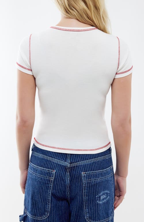 Bdg Urban Outfitters Hard To Please Graphic Baby Tee In White